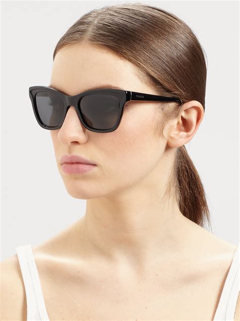 black square sunglasses prada